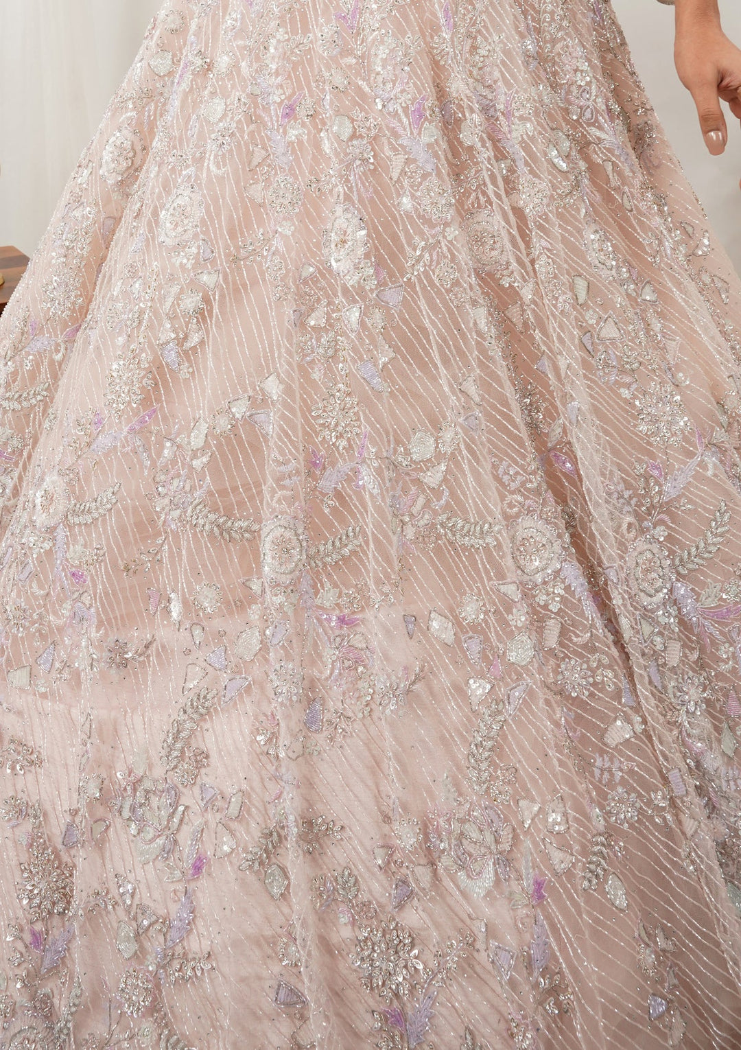 Pink Stonework Net Gown-Koskii
