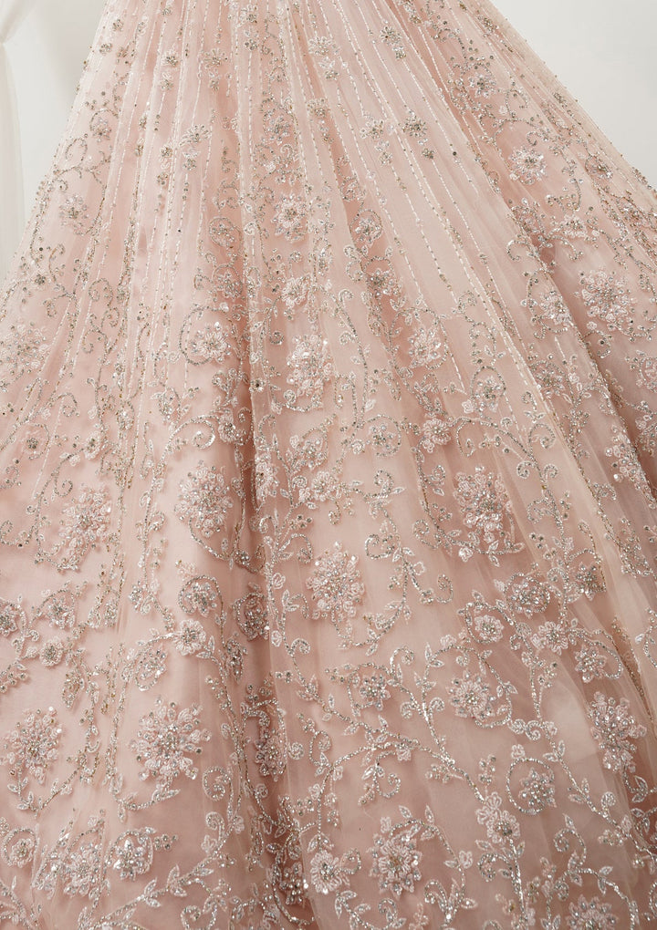 Pink Stonework Net Gown-Koskii