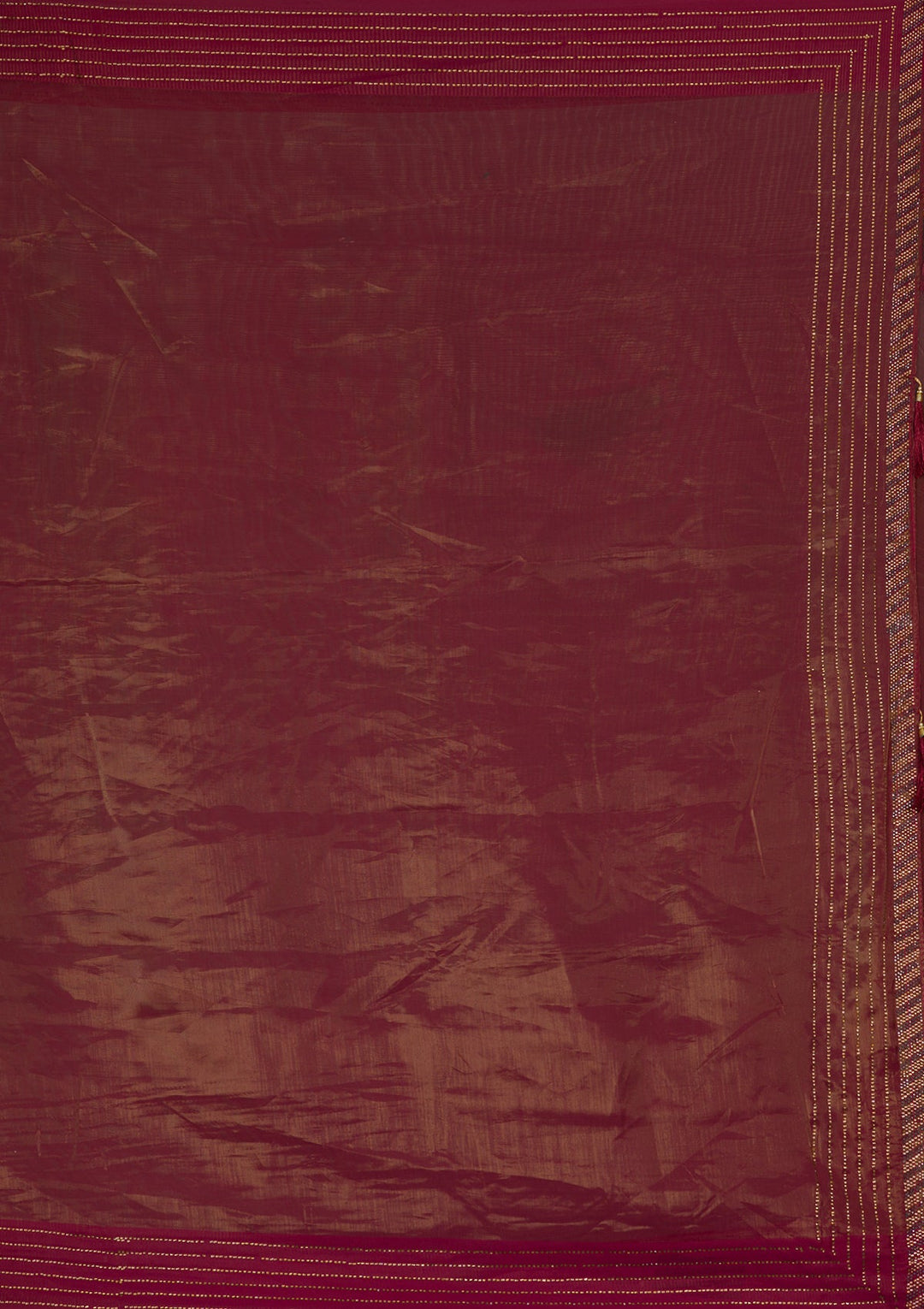 Rust Swarovski Tissue Saree-Koskii