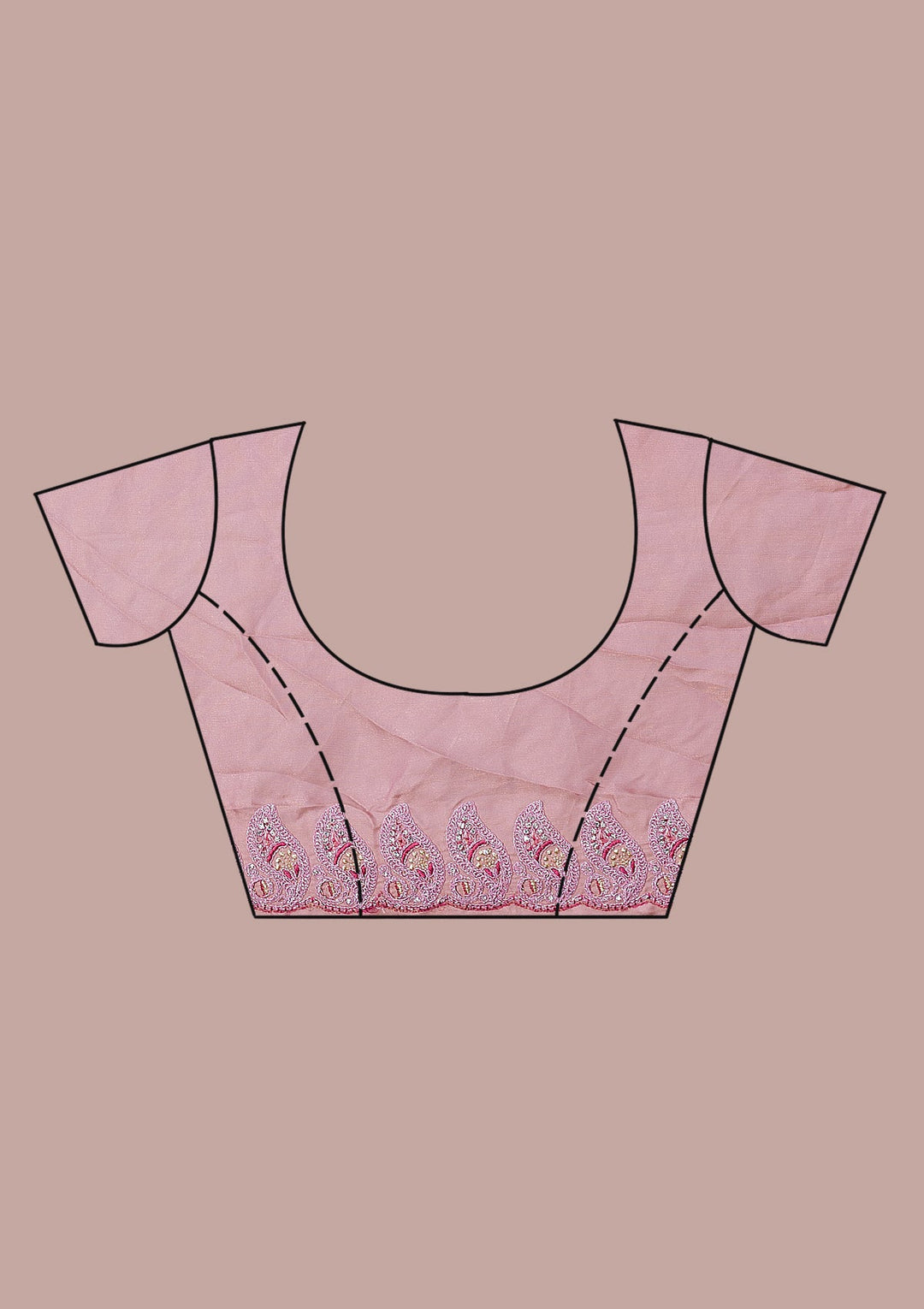 Wine Gotapatti Georgette Designer Saree-Koskii