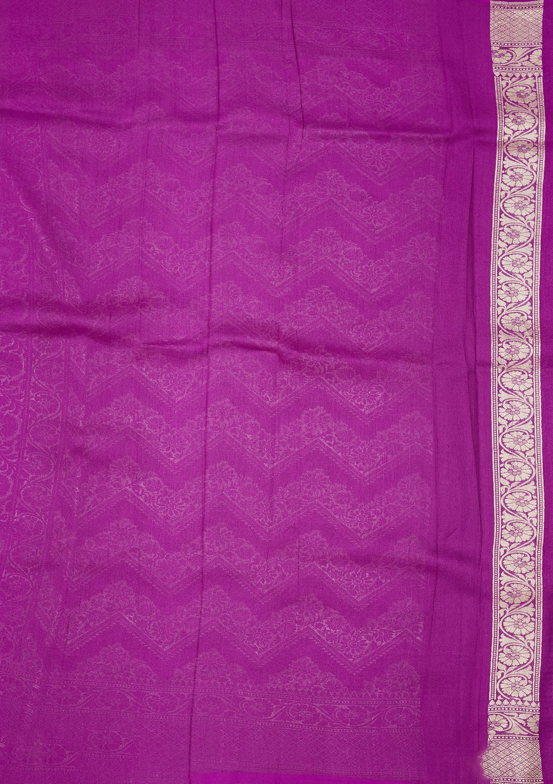 Purple Zariwork Pure Silk Saree-Koskii