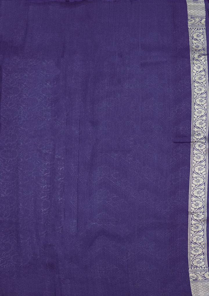 Royal Blue Zariwork Pure Silk Saree-Koskii