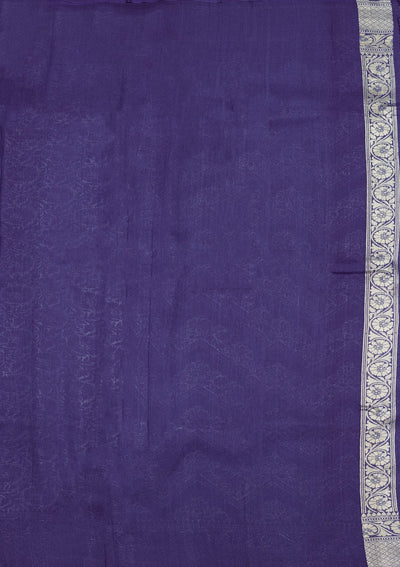 Royal Blue Zariwork Pure Silk Saree-Koskii