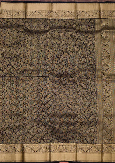 Black Zariwork Pure Silk Saree-koskii