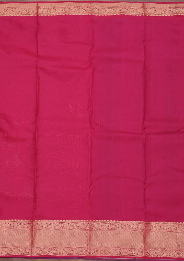 Peacock Blue Zariwork Pure Silk Saree-koskii