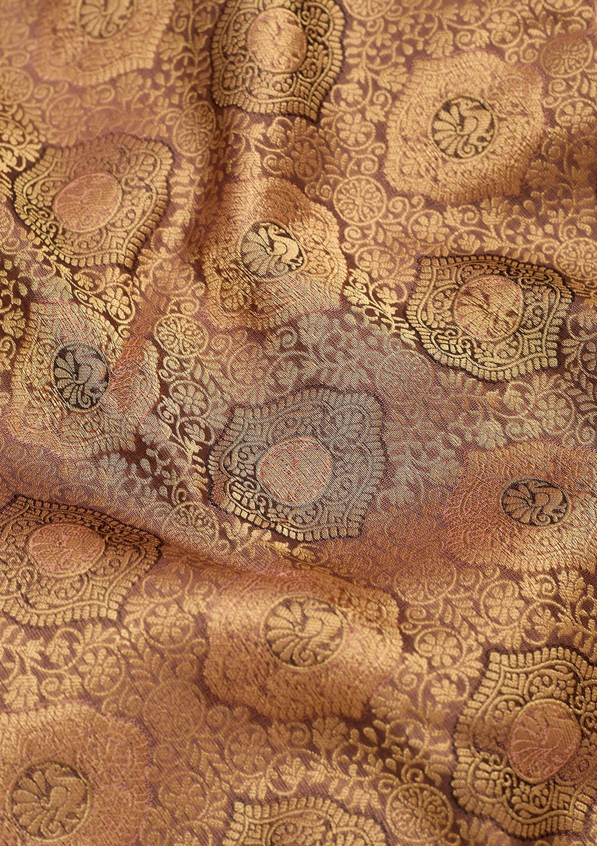 Light Grey Zariwork Pure Silk Saree-Koskii