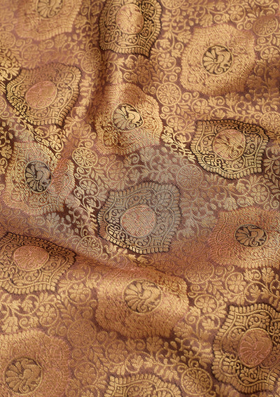 Light Grey Zariwork Pure Silk Saree-Koskii