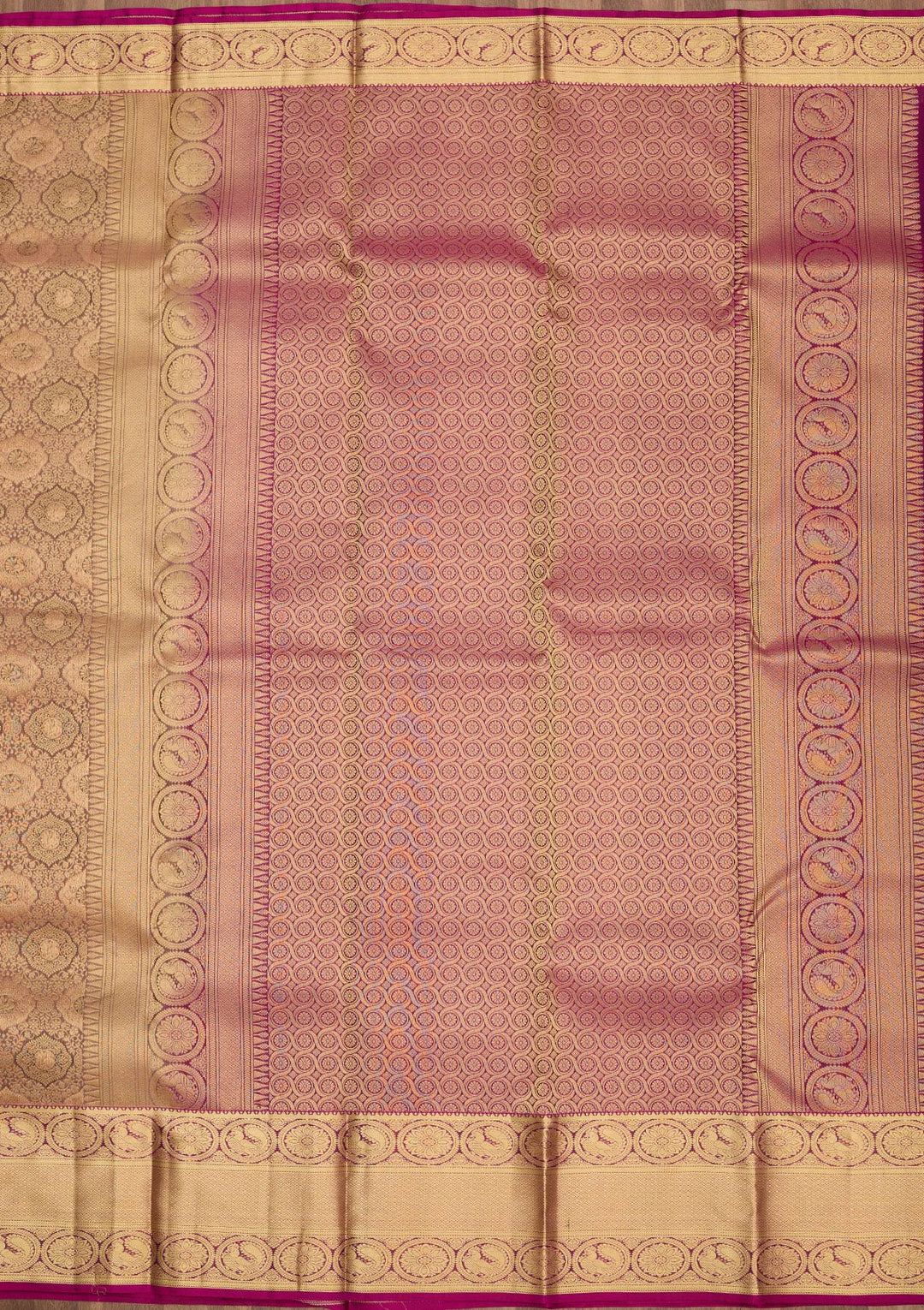 Light Grey Zariwork Pure Silk Saree-Koskii