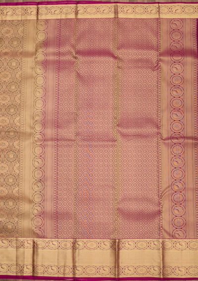 Light Grey Zariwork Pure Silk Saree-Koskii