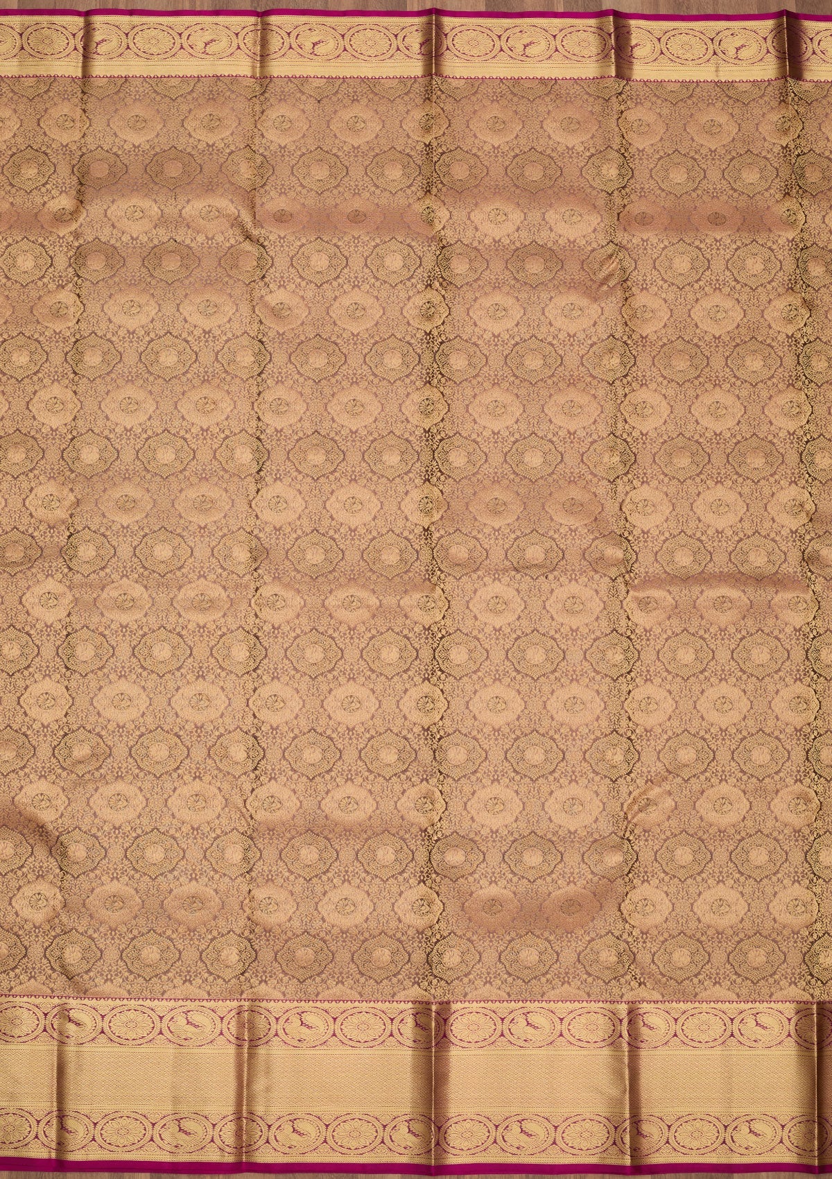 Light Grey Zariwork Pure Silk Saree-Koskii