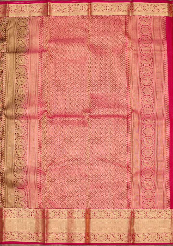 Maroon Zariwork Pure Silk Saree-Koskii