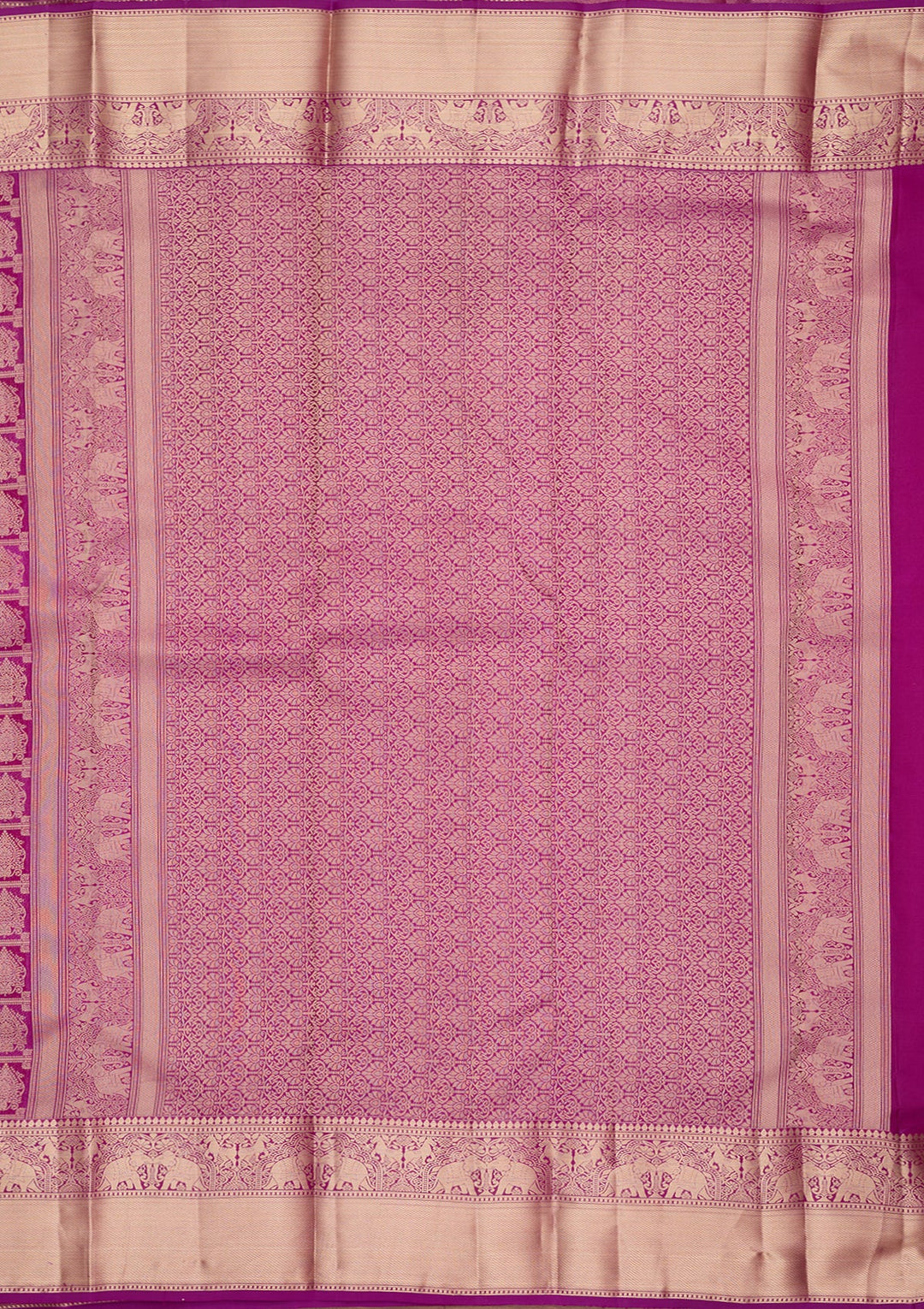Purple Zariwork (Gold) Pure Silk Saree