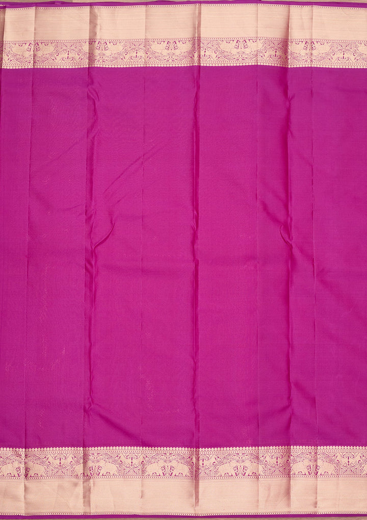 Purple Zariwork (Gold) Pure Silk Saree