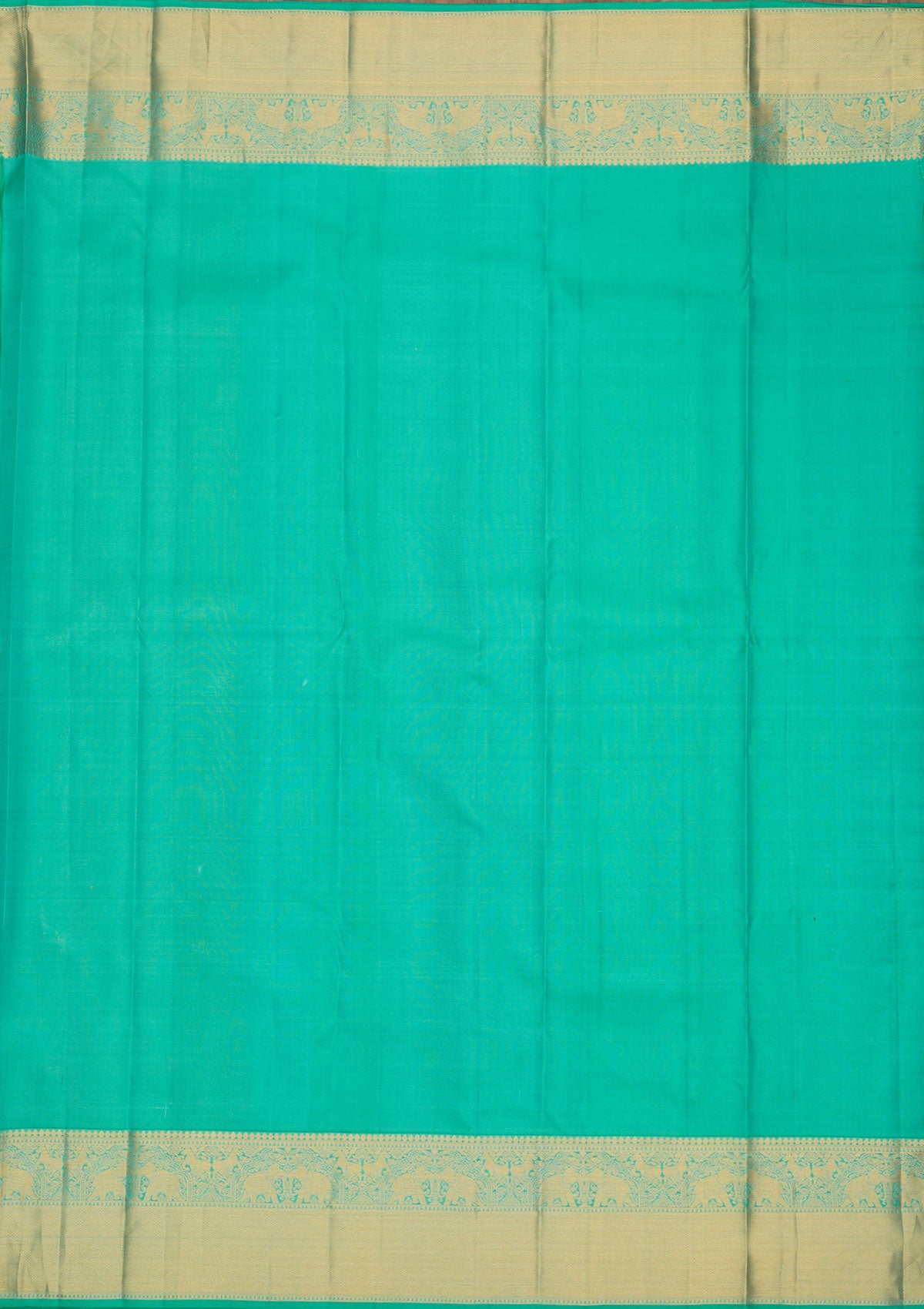 Turquoise Blue Zariwork Pure Silk Saree-Koskii