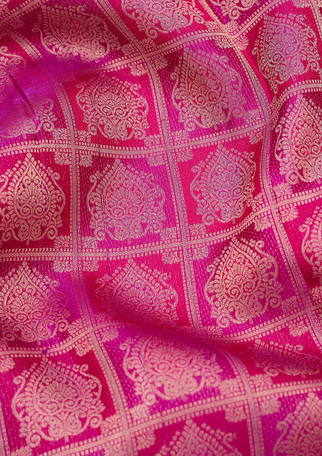Wine Zariwork (Gold) Pure Silk Saree
