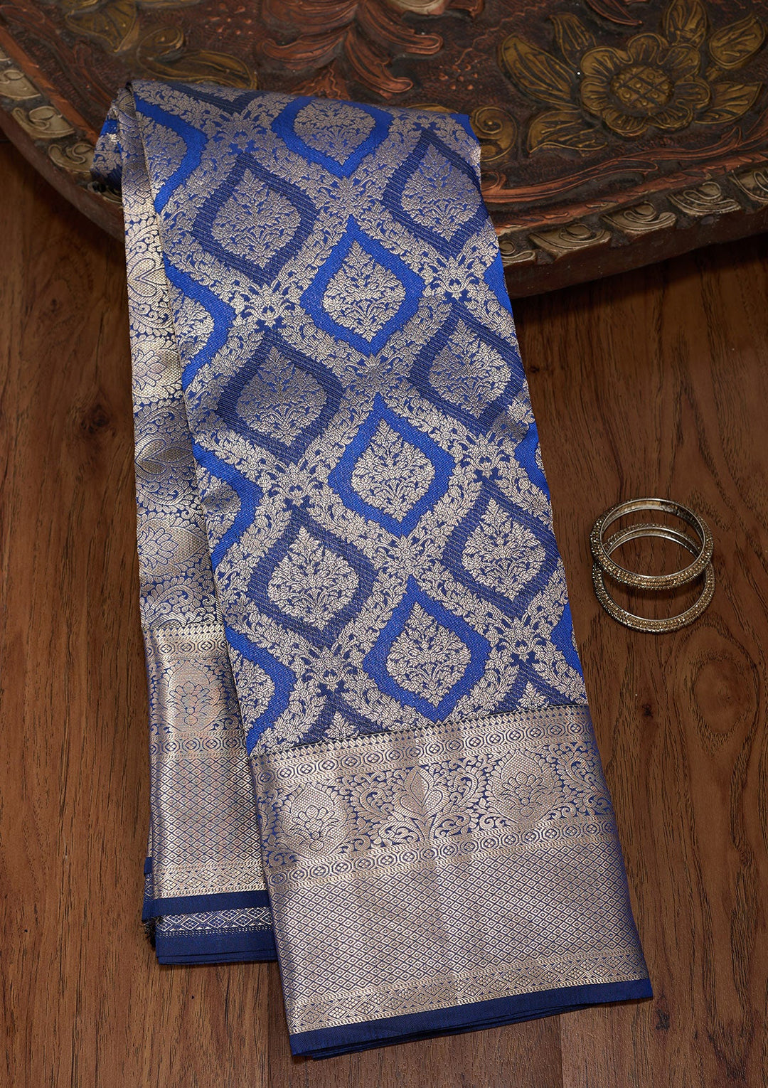 Royal Blue Zariwork (Gold) Pure Silk Silk_Saree