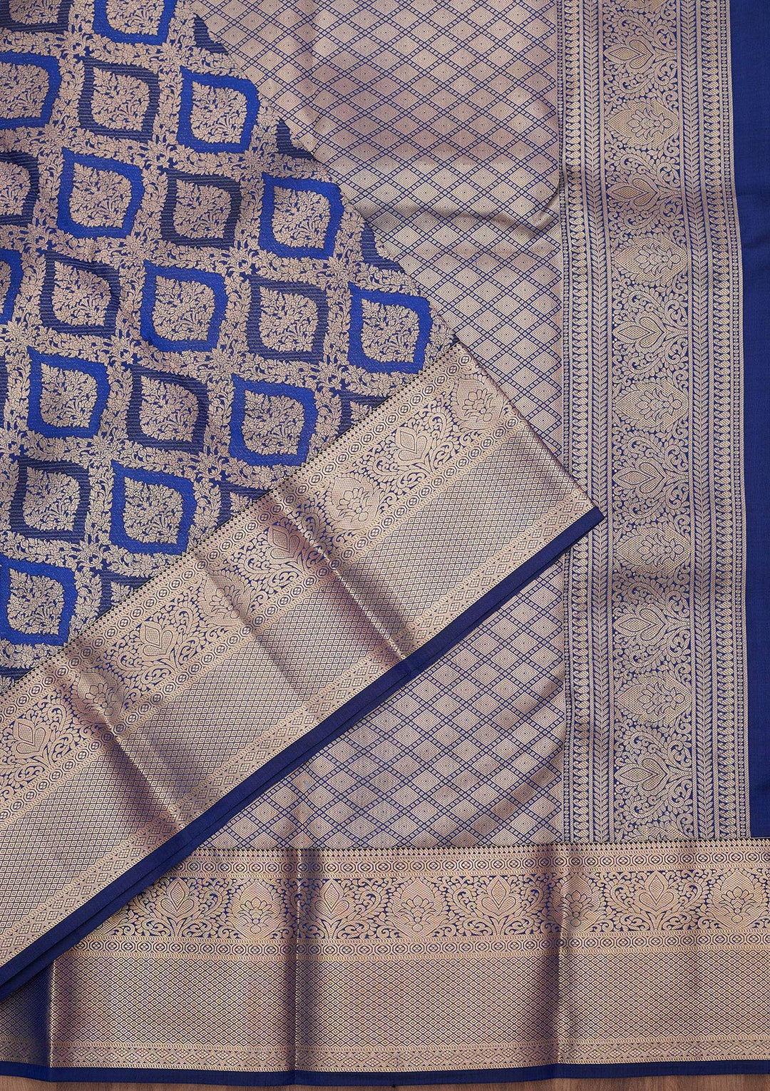 Royal Blue Zariwork (Gold) Pure Silk Silk_Saree