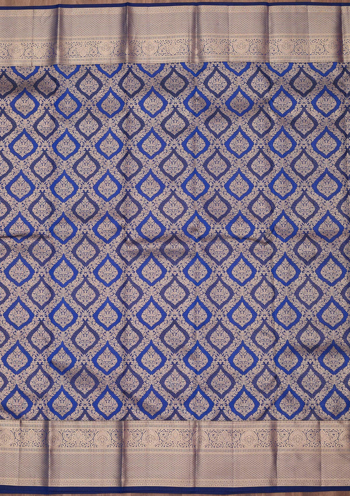 Royal Blue Zariwork (Gold) Pure Silk Silk_Saree