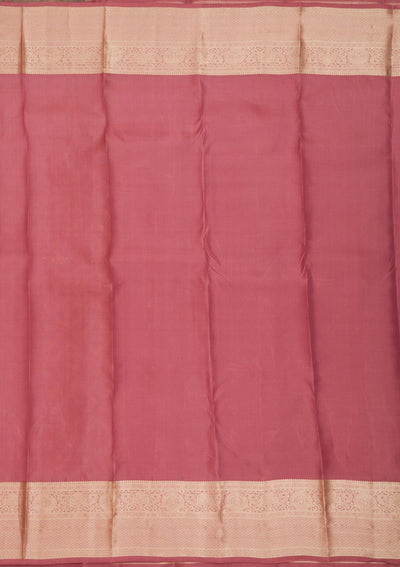 Rust Zariwork Pure Silk Saree-Koskii