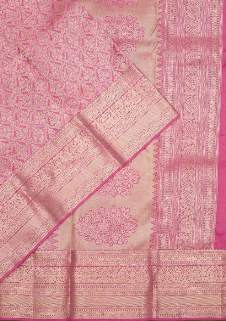 Lavender Zariwork Pure Silk Saree