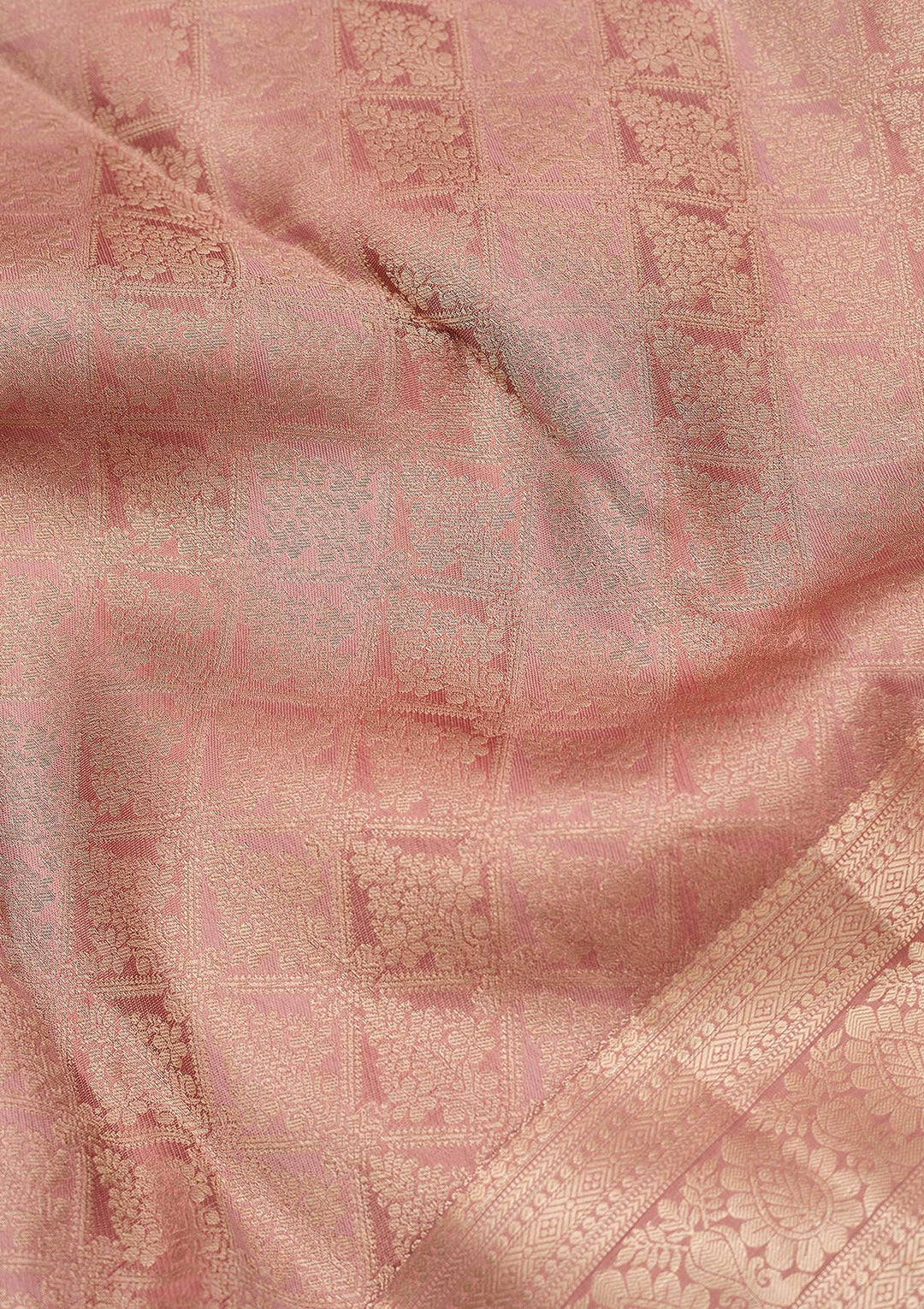 Light Brown Zariwork (Gold) Silk Silk_Saree