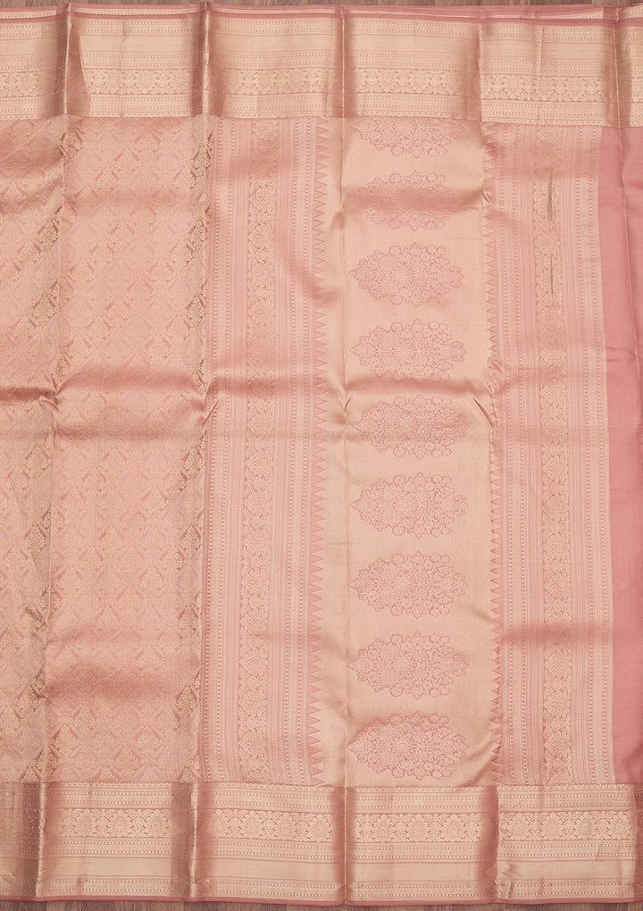 Light Brown Zariwork (Gold) Silk Silk_Saree