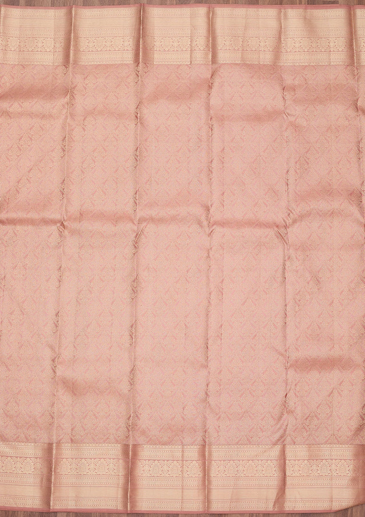 Light Brown Zariwork (Gold) Silk Silk_Saree