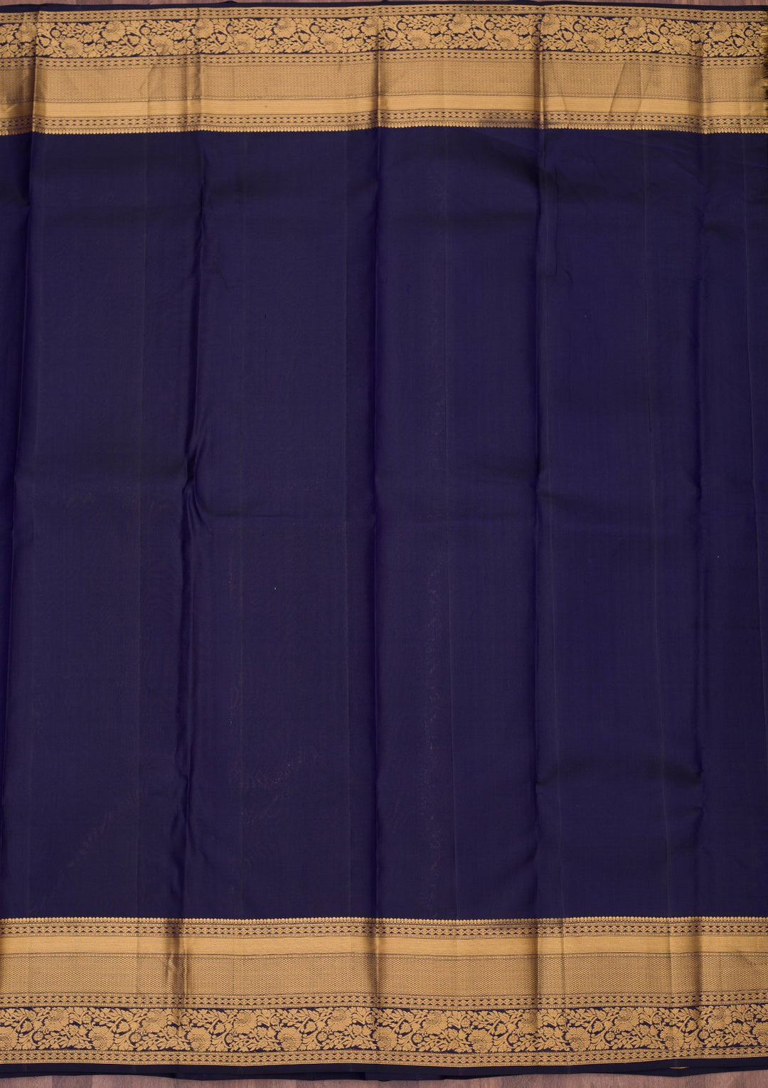 Navy Blue Zariwork Pure Silk Saree-koskii