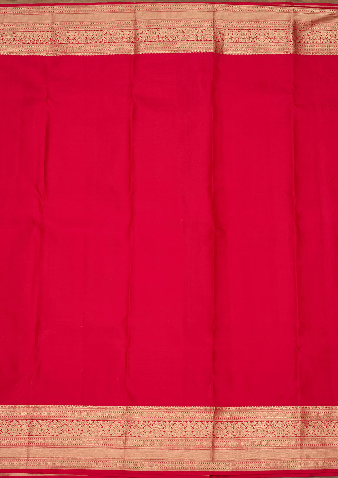 Rani Pink Zariwork (Gold) Silk Silk Saree