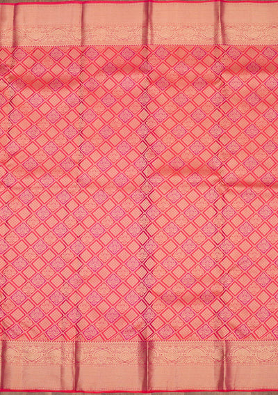 Orange Zariwork Pure Silk Saree-Koskii