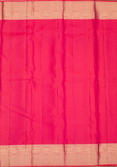 Orange Zariwork Pure Silk Saree-Koskii