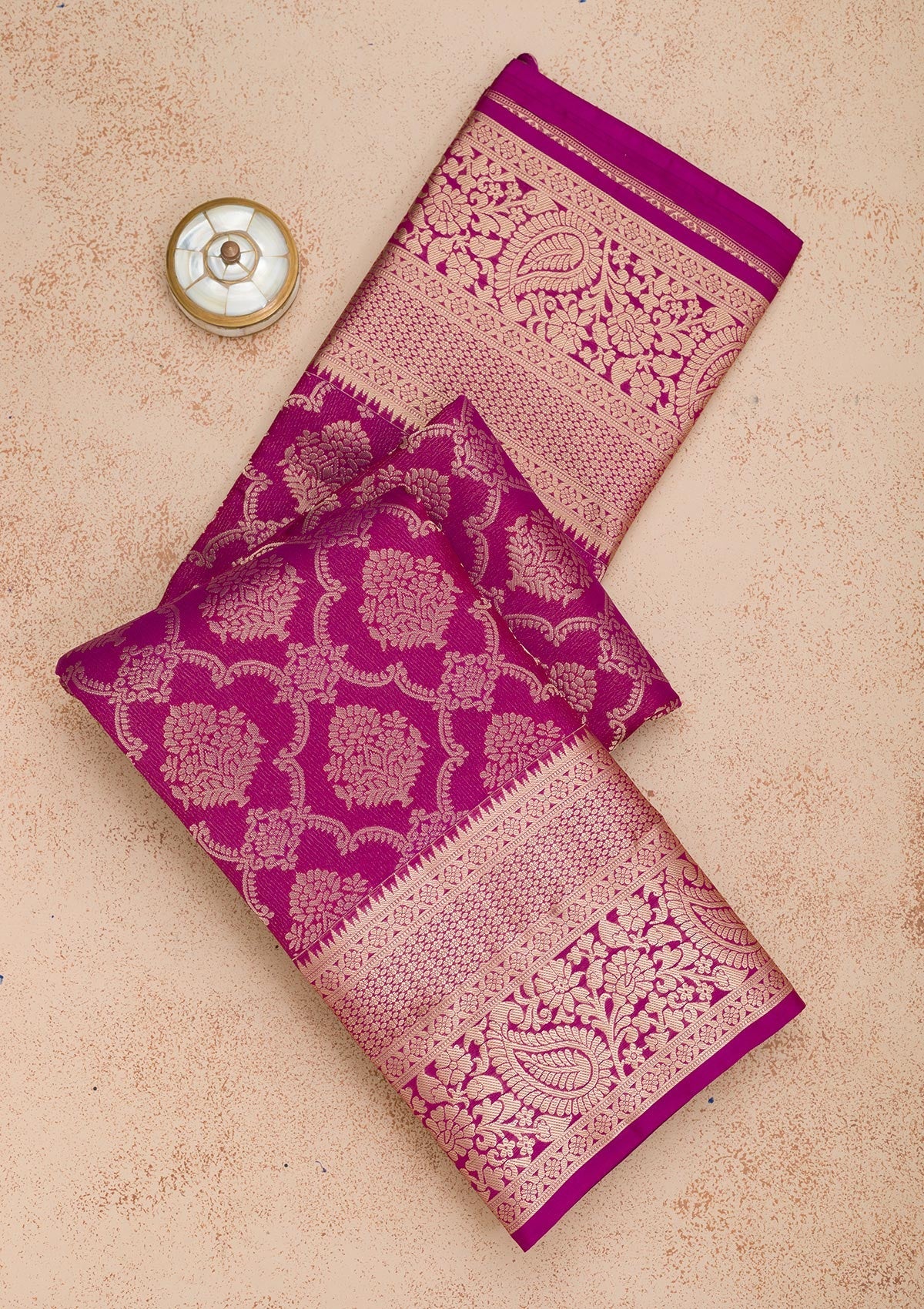 Purple Zariwork Pure Silk Saree-Koskii