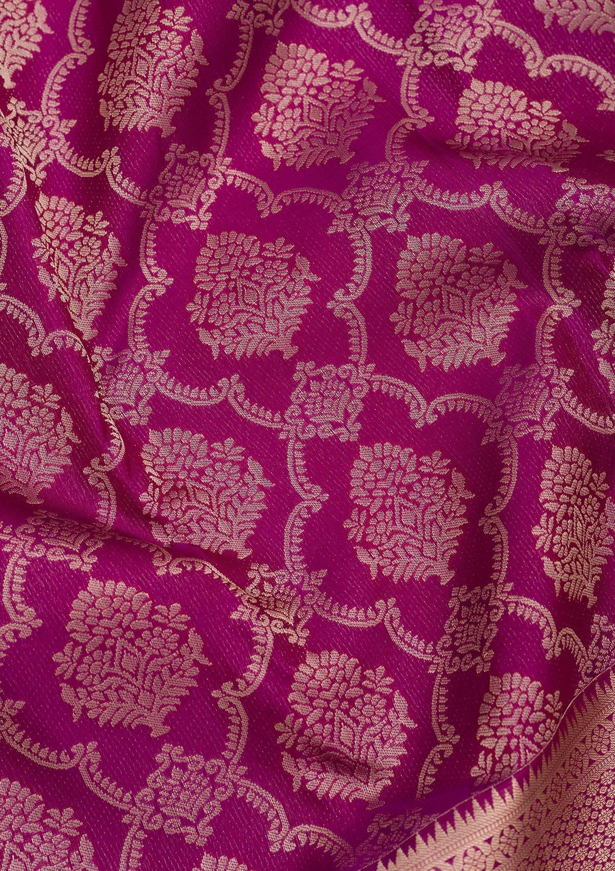 Purple Zariwork Pure Silk Saree-Koskii