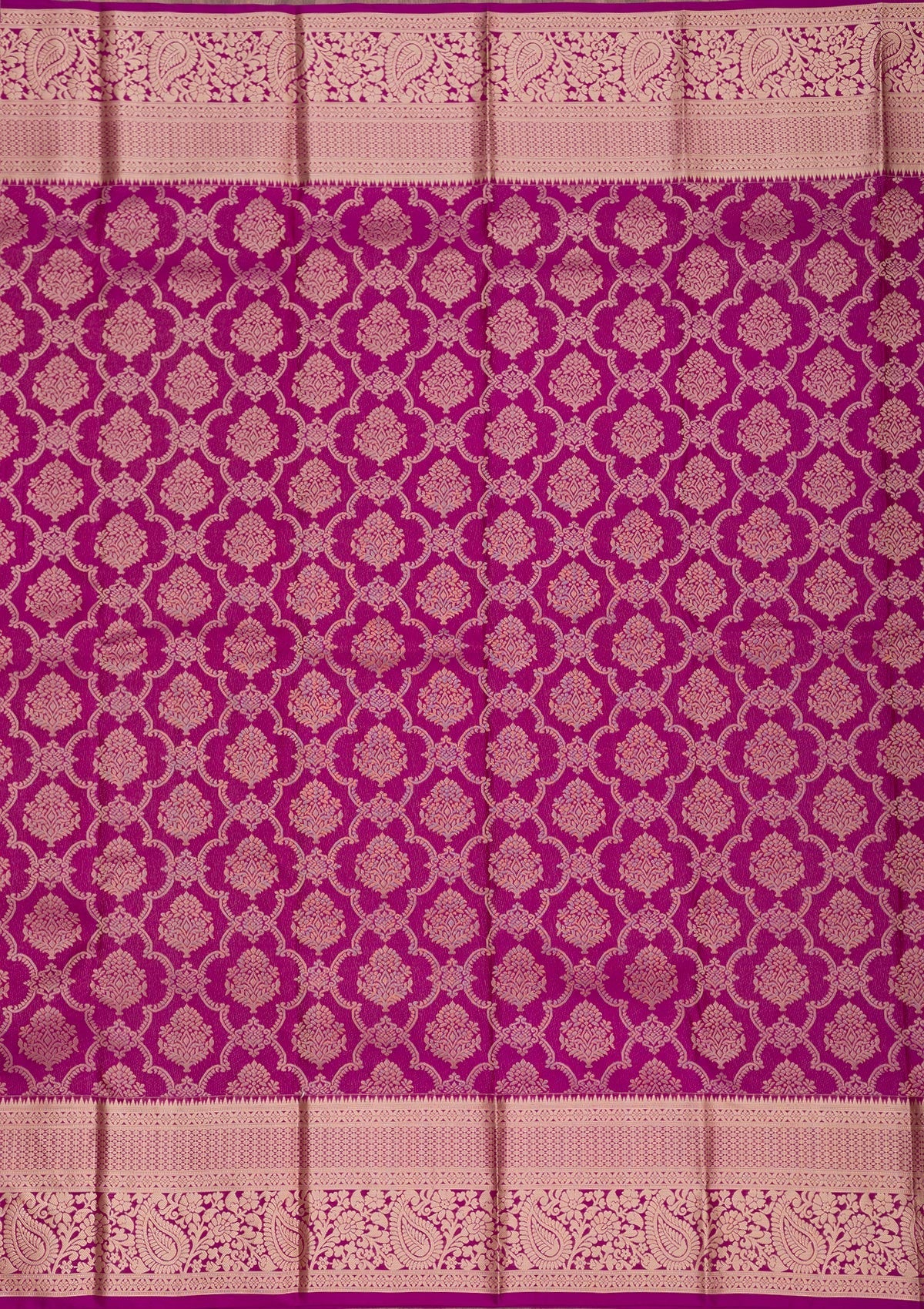 Purple Zariwork Pure Silk Saree-Koskii