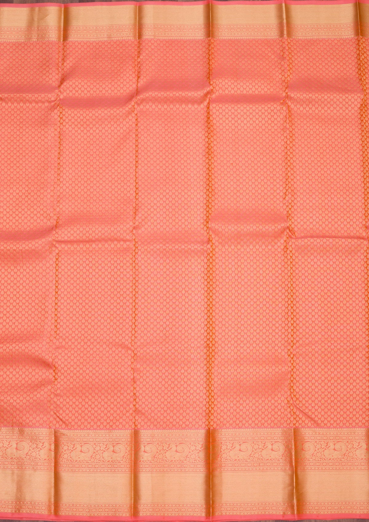 Orange Zariwork Pure Silk Saree-koskii