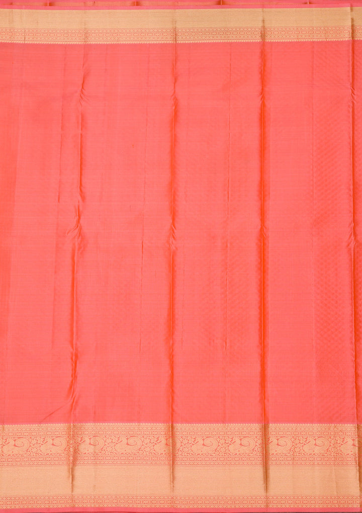 Orange Zariwork Pure Silk Saree-koskii