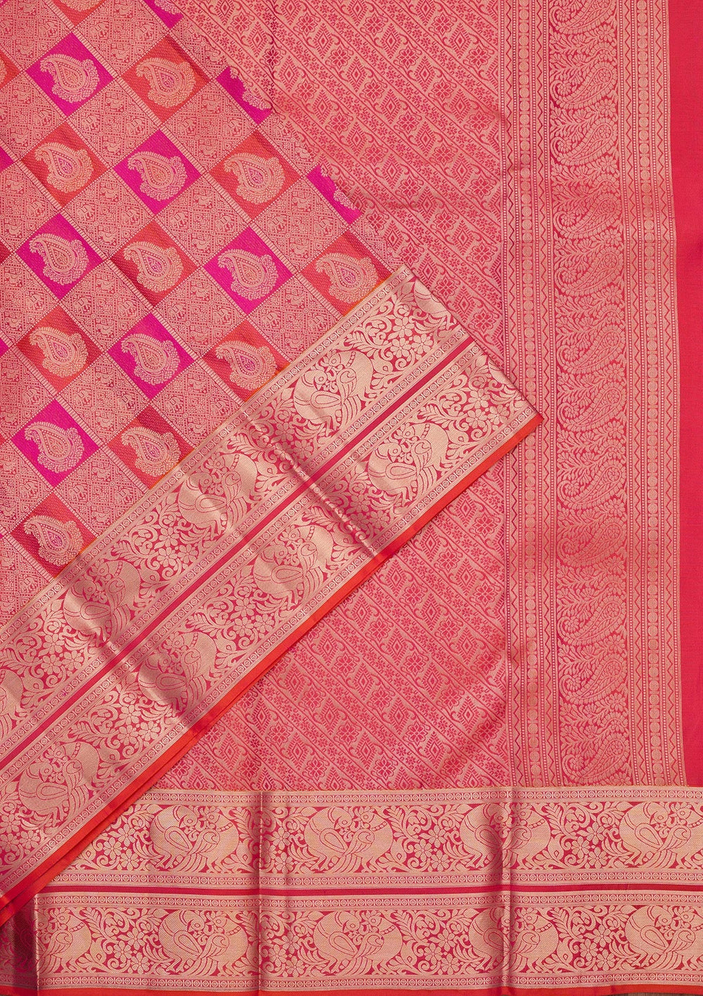 Orange Zariwork  Silk Saree-koskii