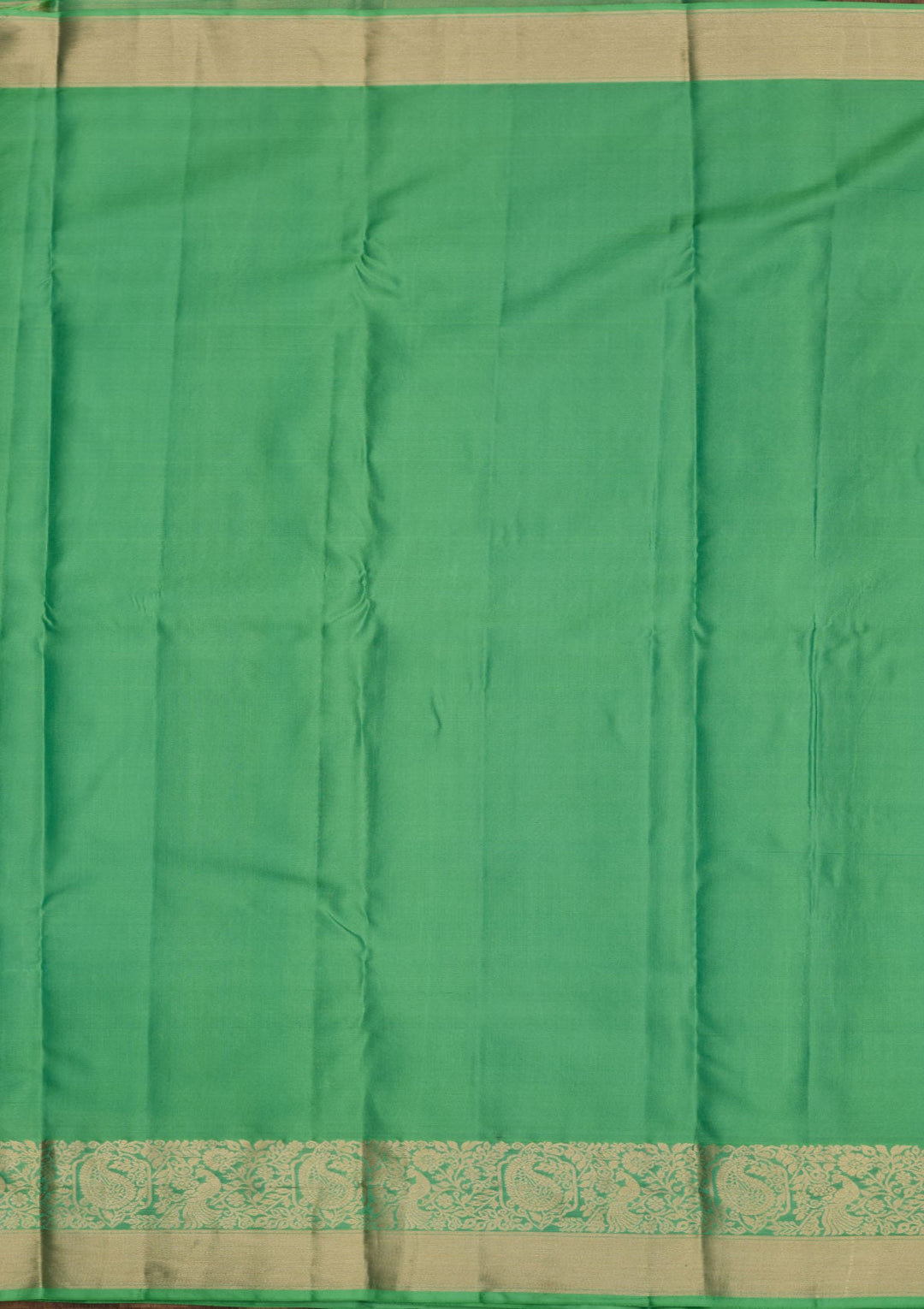 Parrot Green Zariwork Pure Silk Saree-Koskii
