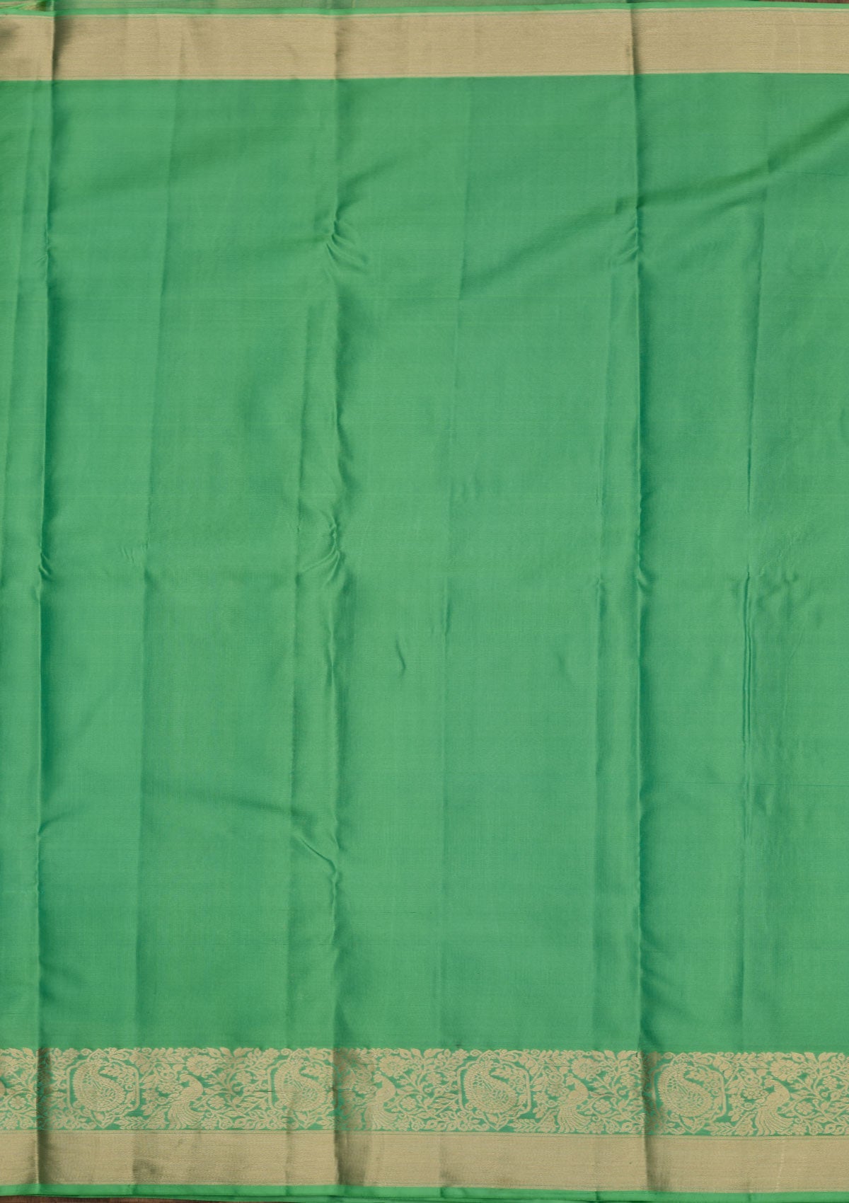 Parrot Green Zariwork Pure Silk Saree-Koskii