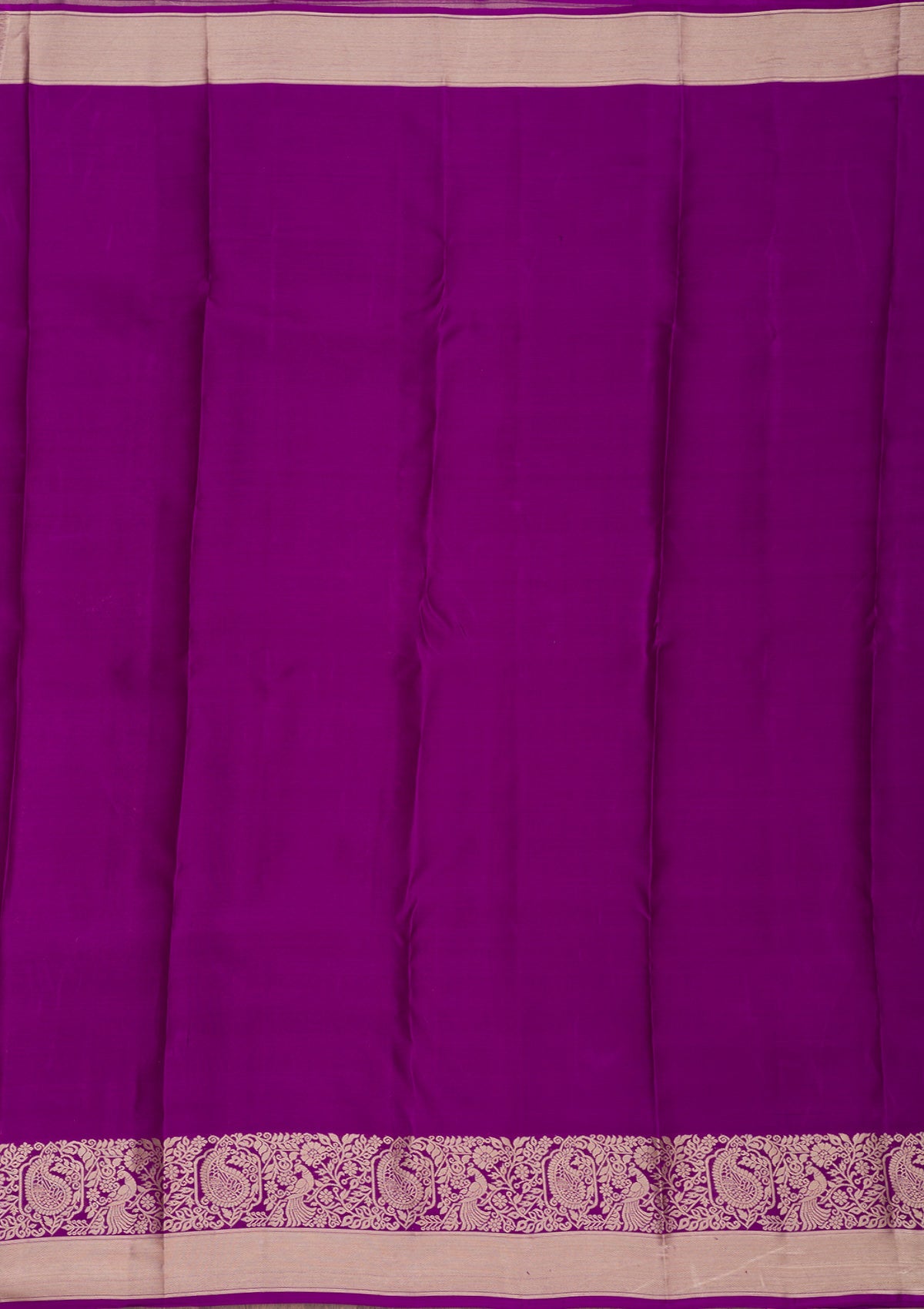 Purple Zariwork Pure Silk Saree-Koskii