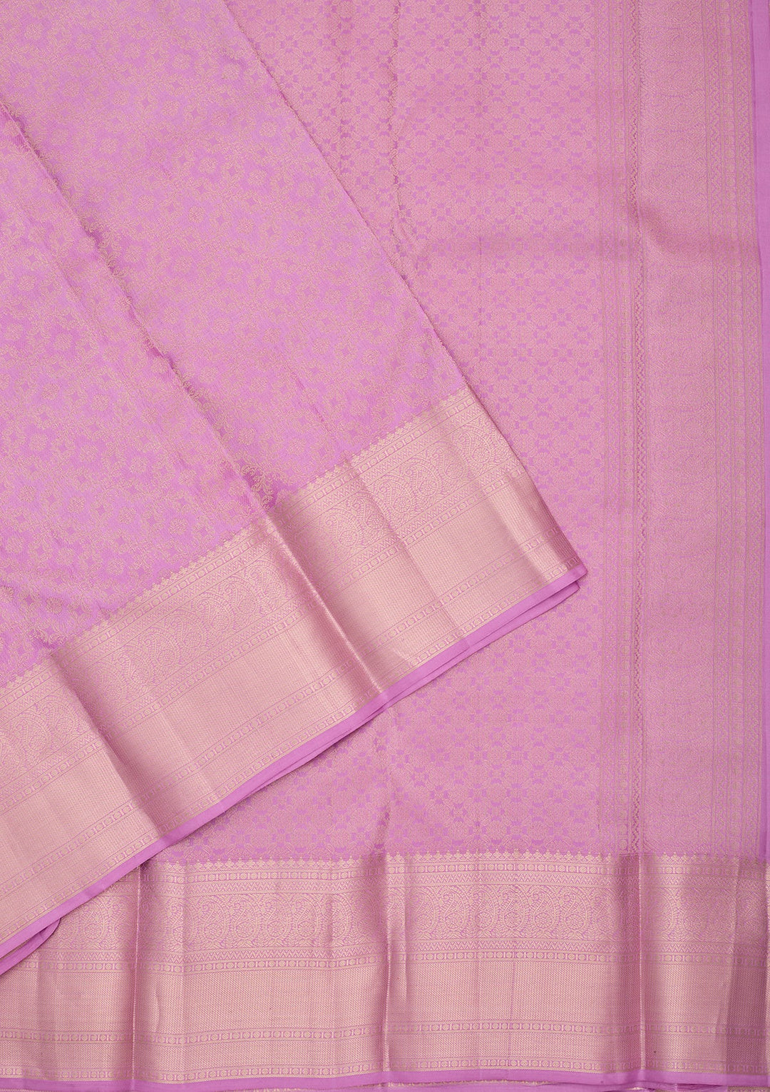 Light Lavender Zariwork (Gold) Pure Silk Saree