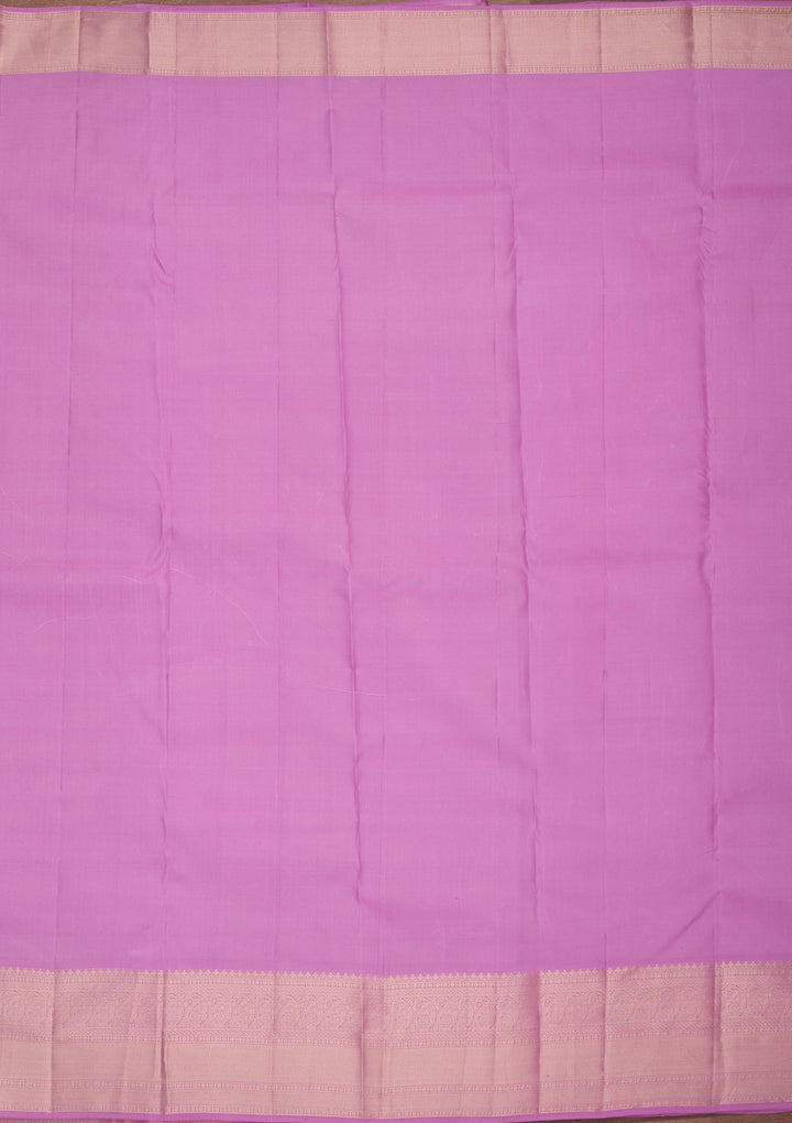 Light Lavender Zariwork (Gold) Pure Silk Saree