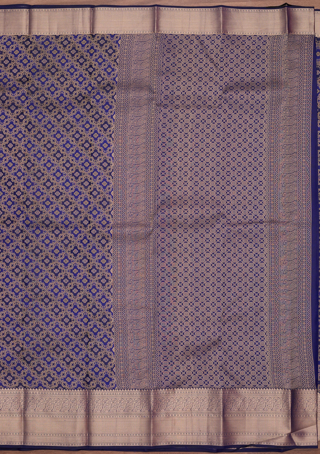 Royal Blue Zariwork (Gold) Pure Silk Saree