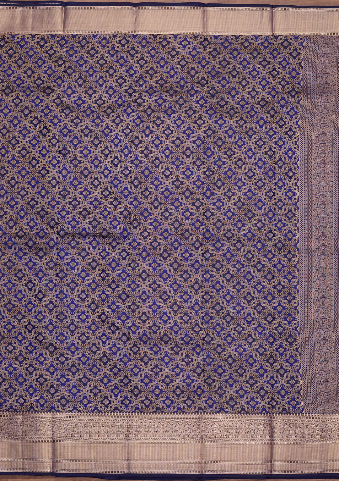 Royal Blue Zariwork (Gold) Pure Silk Saree