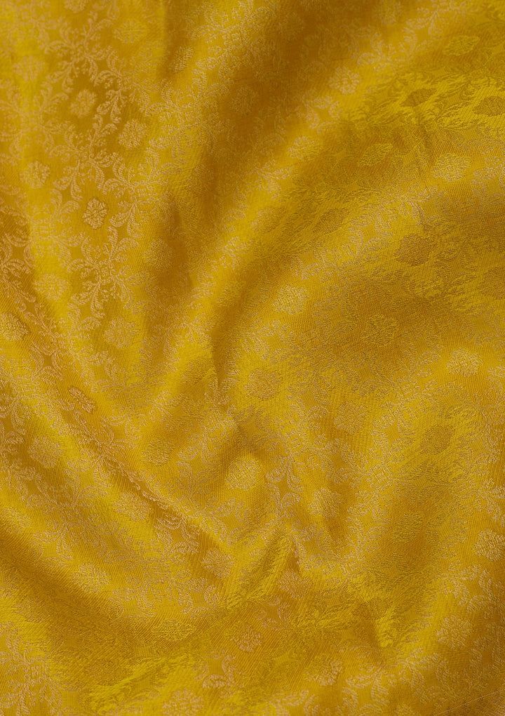 Yellow Zariwork (Gold) Pure Silk Saree