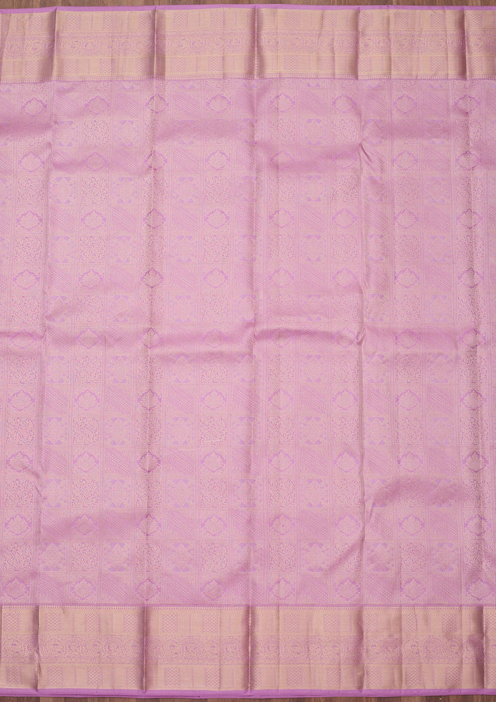 Lavender Zariwork (Silver) Silk Silk_Saree