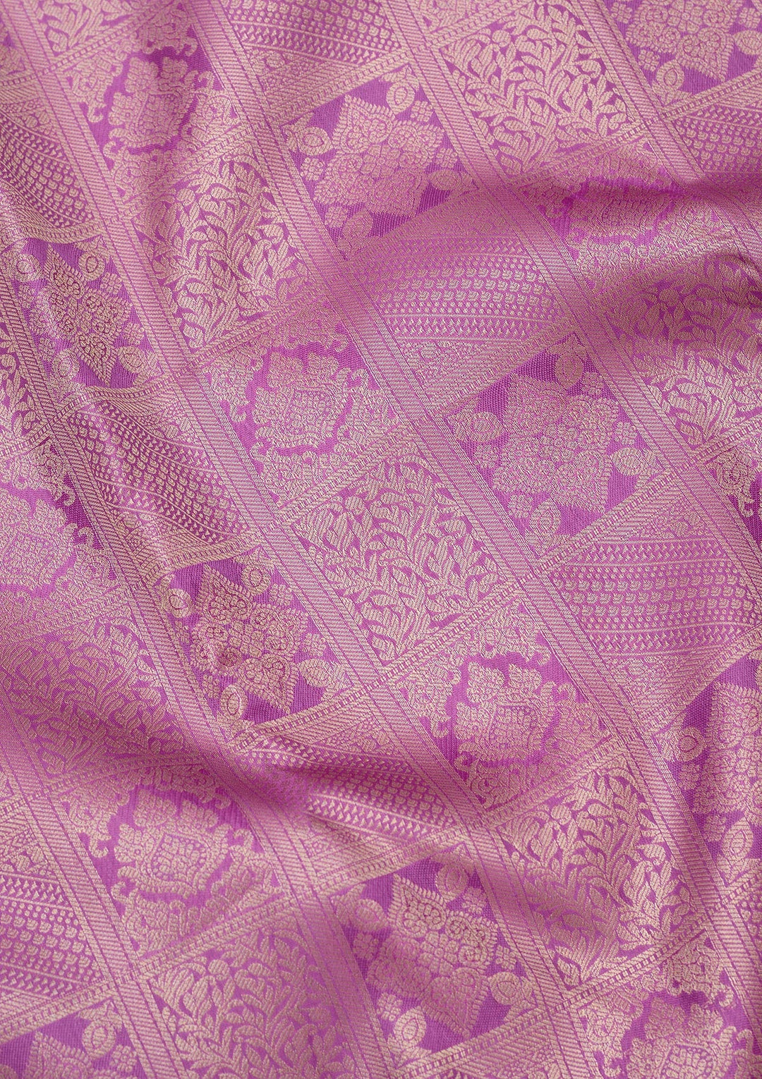 Light Lavender Zariwork Pure Silk Saree