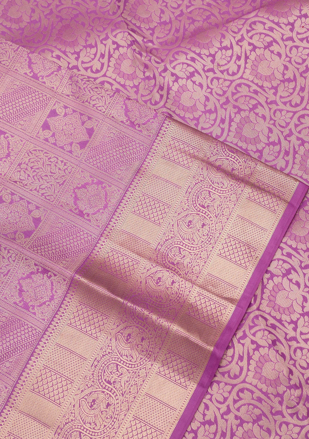 Light Lavender Zariwork Pure Silk Saree