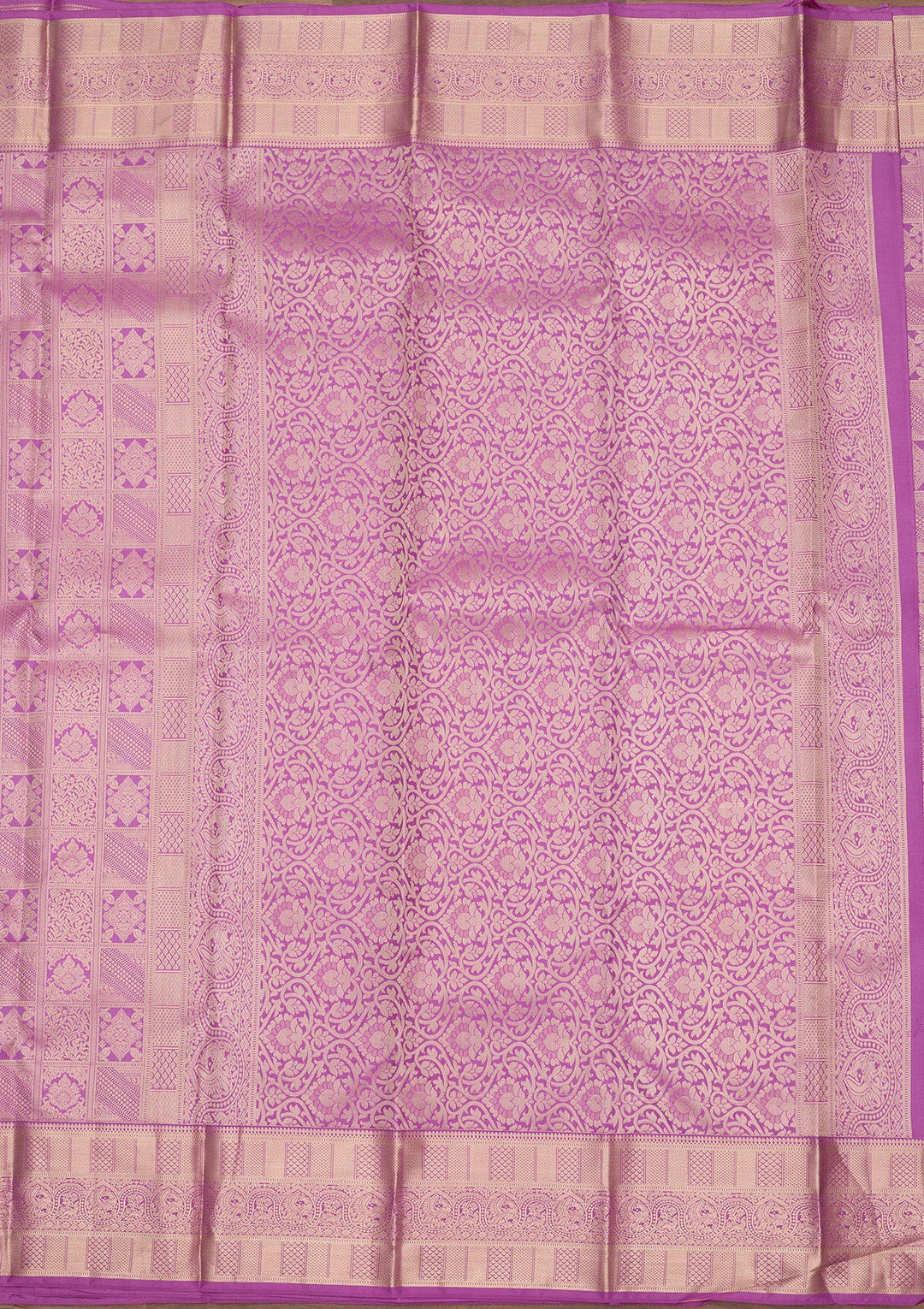 Light Lavender Zariwork Pure Silk Saree