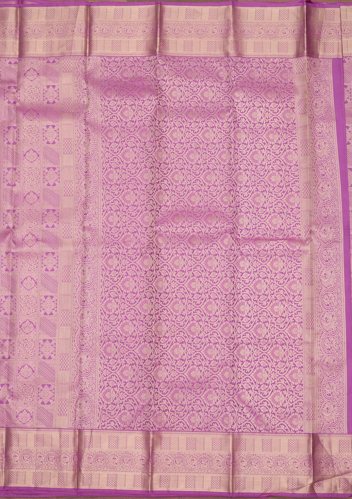 Light Lavender Zariwork Pure Silk Saree
